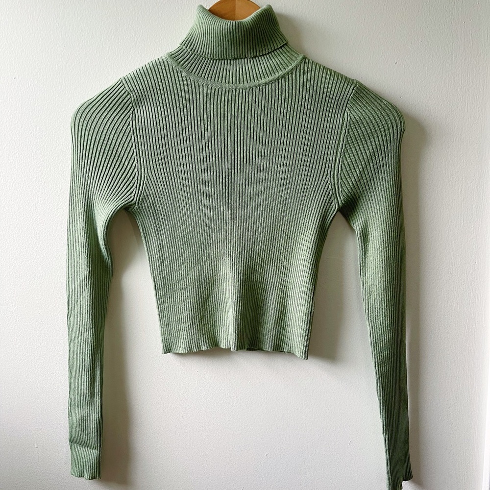 🌿Fashion Nova🌿 Sage Green Turtle Neck Sweater
